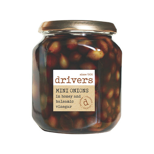 Drivers Mini Onions In Honey And Balsamic Vinegar [WHOLE CASE] by Drivers - The Pop Up Deli