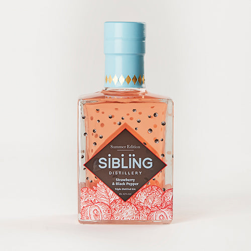 Sibling Distillery Summer 35cl Strawberry & Black Pepper Gin [WHOLE CASE] by Sibling Distillery - The Pop Up Deli