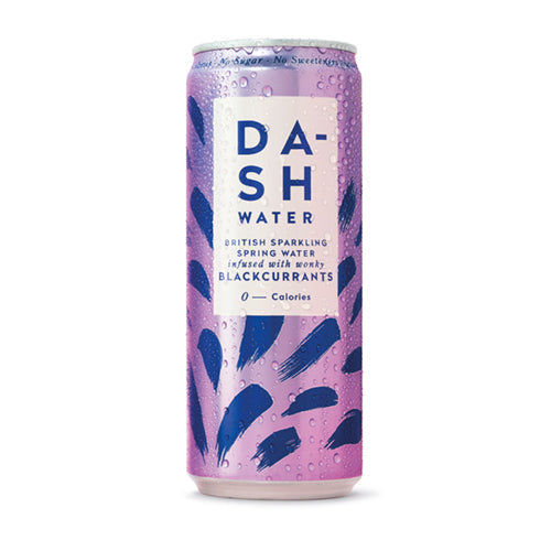 Dash Water Sparkling Blackcurrant 330ml Can [WHOLE CASE] by Dash Water - The Pop Up Deli
