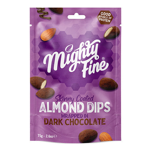 Mighty Fine Dark Chocolate Almond Dips 75g [WHOLE CASE] by Mighty Fine - The Pop Up Deli