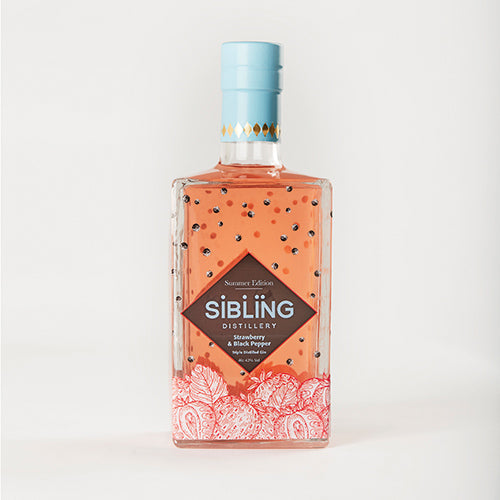 Sibling Distillery Summer Strawberry and Black Pepper Gin 70cl [WHOLE CASE] by Sibling Distillery - The Pop Up Deli