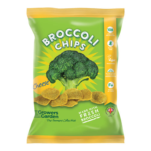 Growers Garden Broccoli Crisps with Cheese 84g Bag [WHOLE CASE] by Growers Garden - The Pop Up Deli