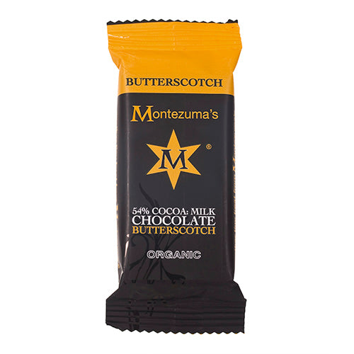 Montezuma's Organic 54% Milk Chocolate with Butterscotch 25g Bar [WHOLE CASE] by Montezuma's - The Pop Up Deli