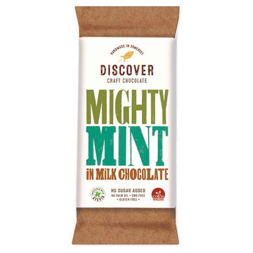 Discover Stevia Sweetened Milk Chocolate with Mint 50g [WHOLE CASE] by Discover Chocolate - The Pop Up Deli