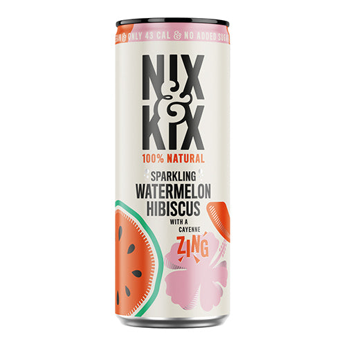 NIX&KIX Watermelon and Hibiscus 250ml Can [WHOLE CASE] by NIX&KIX - The Pop Up Deli