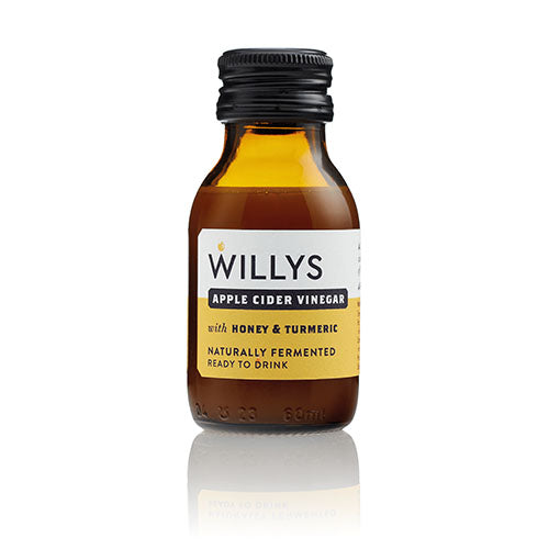Willy's Apple Cider Vinegar with Honey & Turmeric Shot 60ml [WHOLE CASE] by Willy's Ltd - The Pop Up Deli