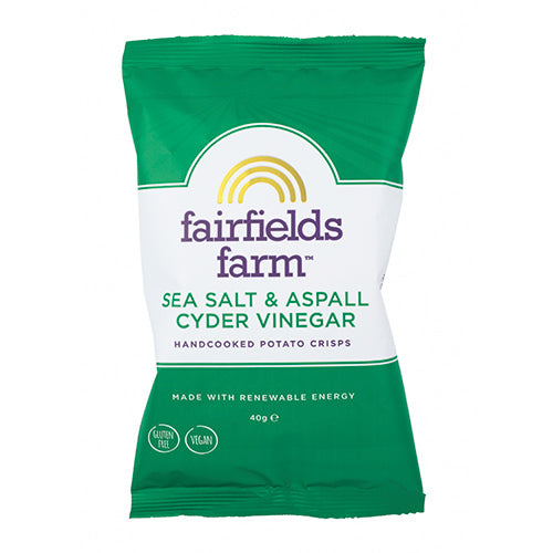 Fairfields Farm Crisps Salt & Aspell Cyder Vinegar Crisps 40g [WHOLE CASE] by Fairfields Farm Crisps - The Pop Up Deli