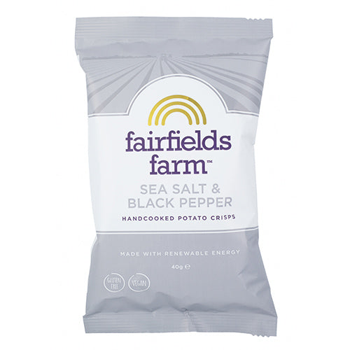 Fairfields Farm Crisps Salt & Black Pepper Crisps 40g [WHOLE CASE] by Fairfields Farm Crisps - The Pop Up Deli