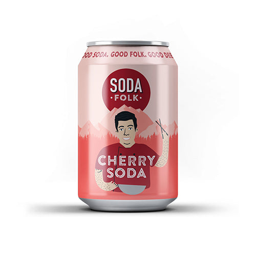 Soda Folk Cherry Soda 330ml Can  [WHOLE CASE]