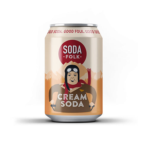 Soda Folk Cream Soda 330ml Can [WHOLE CASE]