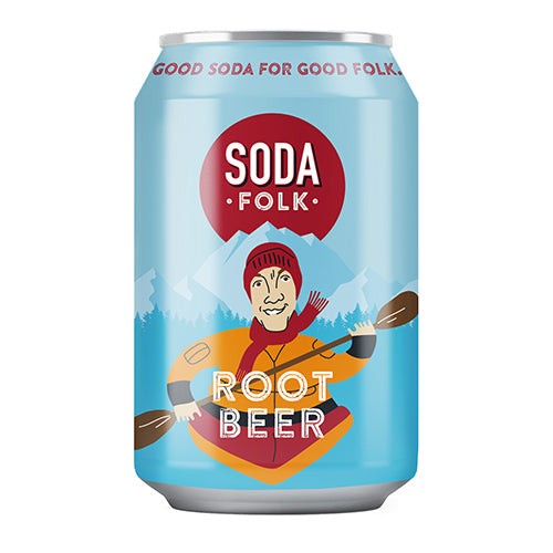 Soda Folk Root Beer 330ml Can  [WHOLE CASE]