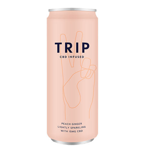 TRIP CBD Infused Drink With Adaptogens - Peach Ginger Can [WHOLE CASE] by TRIP - The Pop Up Deli