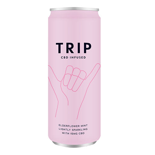 TRIP CBD Infused Drink With Adaptogens - Elderflower Mint Can [WHOLE CASE] by TRIP - The Pop Up Deli