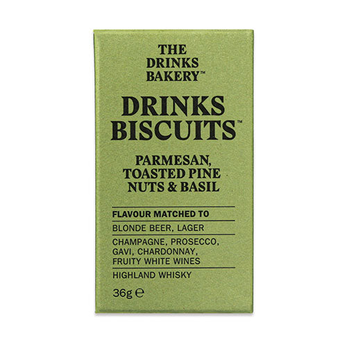 Drinks Biscuits - Parmesan Toasted Pinenut & Basil 36g [WHOLE CASE] by The Drinks Bakery - The Pop Up Deli