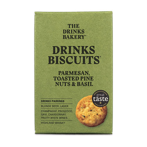 Drinks Biscuits - Parmesan Toasted Pinenut & Basil 110g [WHOLE CASE] by The Drinks Bakery - The Pop Up Deli
