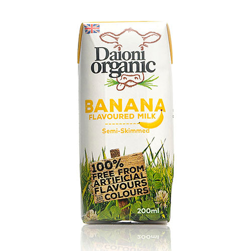 Daioni Organic Banana Flavoured Organic Milk 200ml [WHOLE CASE]
