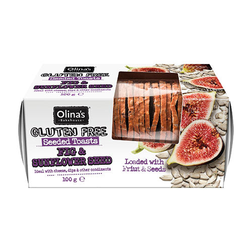 Olina's Bakehouse Seeded Toast Gluten Free- Fig & Sunflower Seed 100g [WHOLE CASE] by Olina's Bakehouse - The Pop Up Deli
