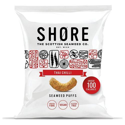 Shore Thai Chilli Seaweed Puffs 22.5g [WHOLE CASE] by Shore - The Pop Up Deli
