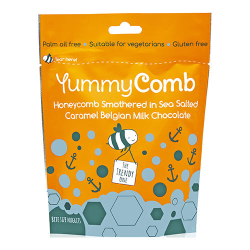 Yummycomb Sea Salted Caramel Chocolate Pouch 100g [WHOLE CASE] by Yummycomb - The Pop Up Deli