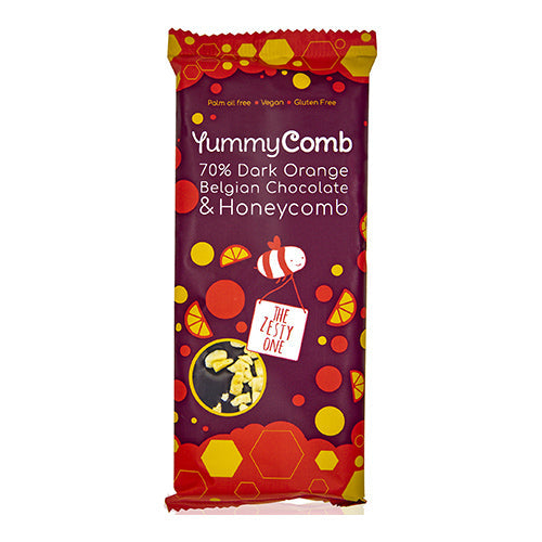 Yummycomb 70% Dark Orange Chocolate Slab 100g [WHOLE CASE] by Yummycomb - The Pop Up Deli