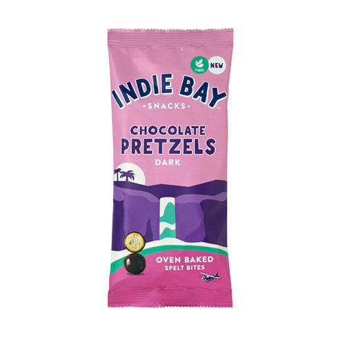 Indie Bay Snacks Spelt Pretzel Bites Dark Chocolate 35g [WHOLE CASE] by Indie Bay Snacks - The Pop Up Deli