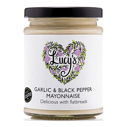 Lucy's Dressings Roasted Garlic and Black Pepper Mayonnaise 250g [WHOLE CASE] by Lucy's Dressings - The Pop Up Deli