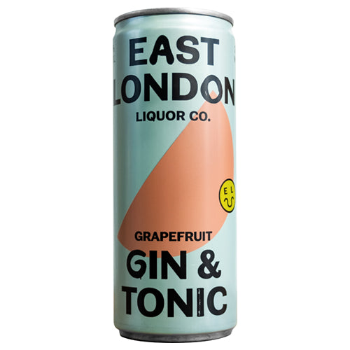 East London Liquor Co Grapefruit Gin And Tonic - 5% Abv Can 250ml [WHOLE CASE]