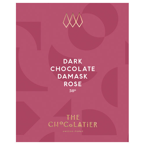 The Chocolatier Damask Rose Dark Chocolate Bar 50g by The Chocolatier - The Pop Up Deli