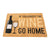 Coir Doormat with Wine Bottle & Glass