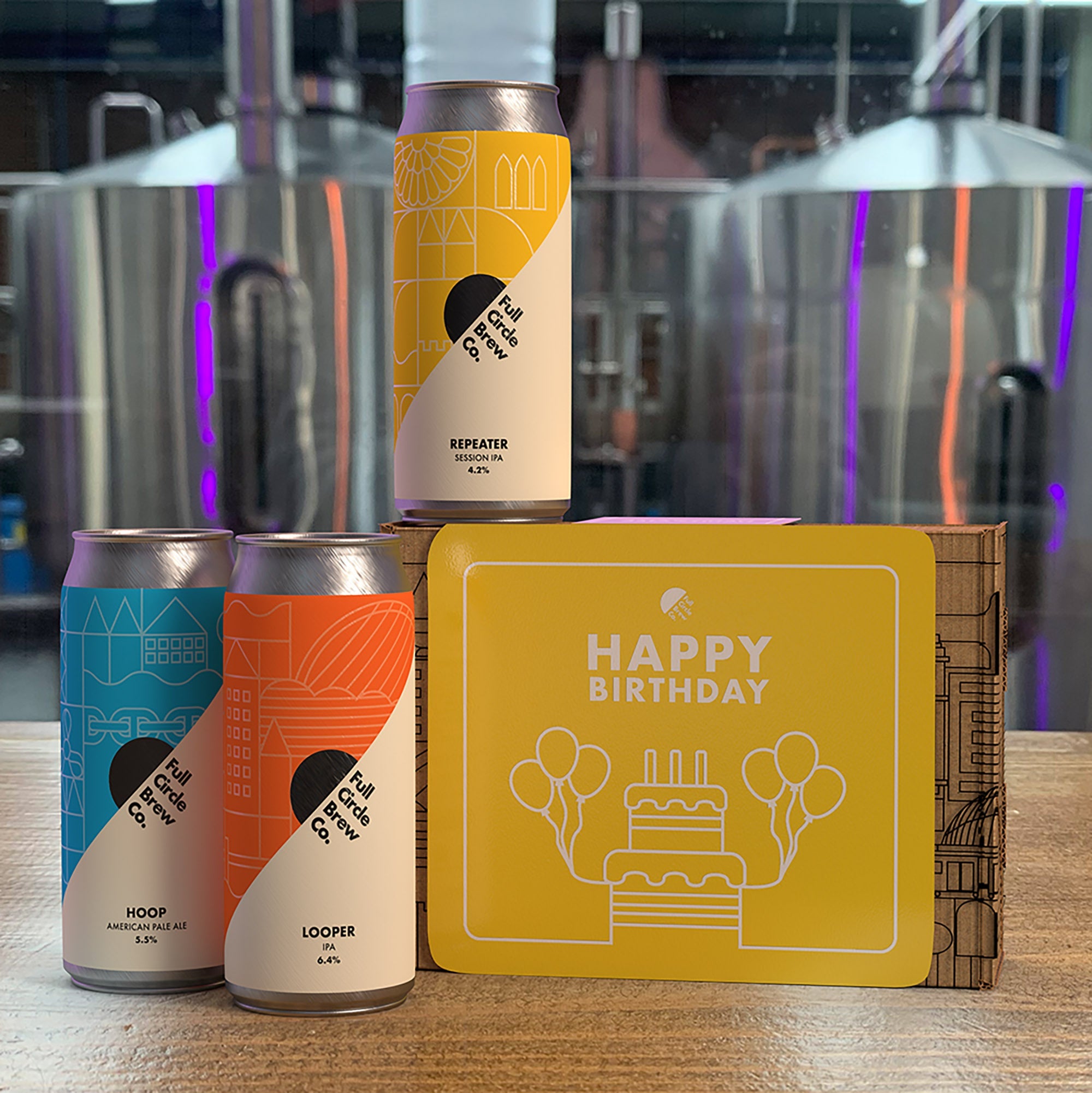 Full Circle Brew - 3-Can Gift Pack (Happy Birthday) by The Pop Up Deli - The Pop Up Deli