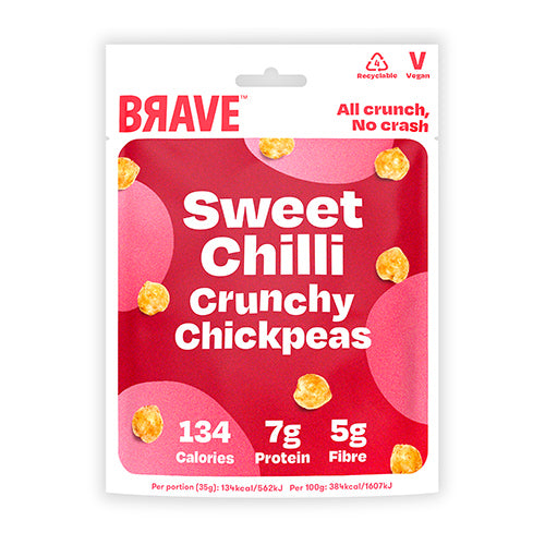 Brave Roasted Chickpeas Sweet Chilli 35g [WHOLE CASE] by Brave - The Pop Up Deli