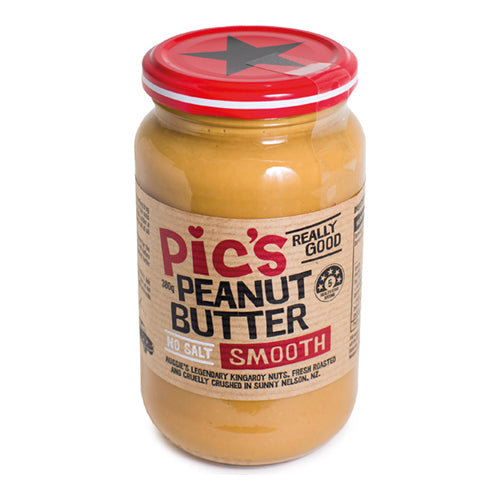 Pic's Peanut Butter Smooth No Added Salt 380g [WHOLE CASE] by Pic's Peanut Butter - The Pop Up Deli