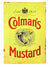Metal Advertising Wall Sign - Colemans Mustard Yellow