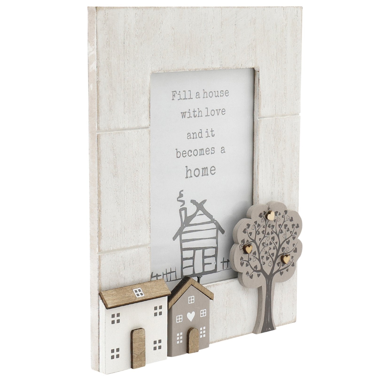 Wooden Houses Photo Frame 4x6