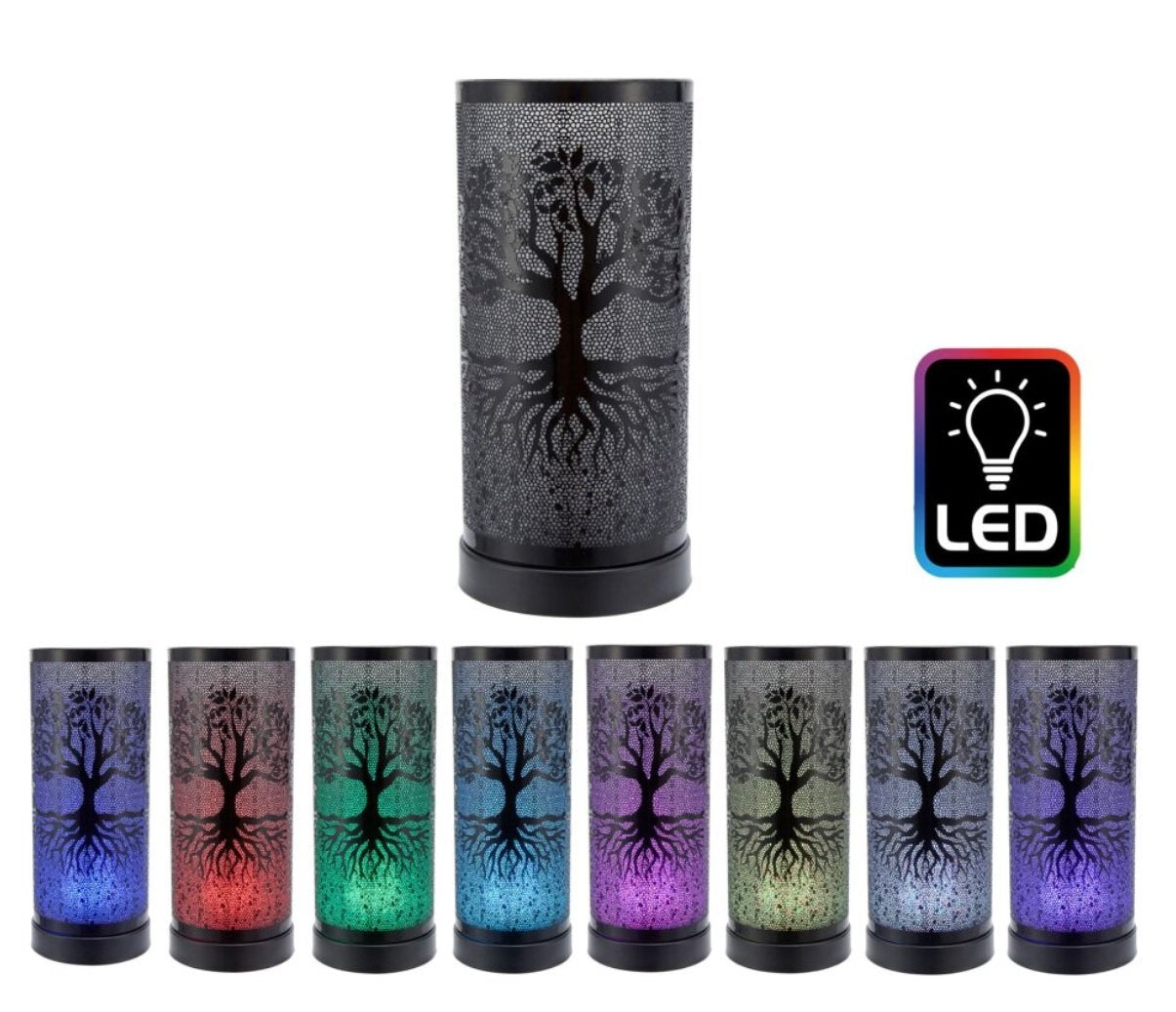 Black Tree Of Life LED Oil Burner
