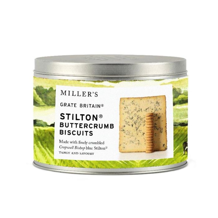 Miller's Grate Britain Stilton Buttercrumb Biscuits Gift Tin [WHOLE CASE]