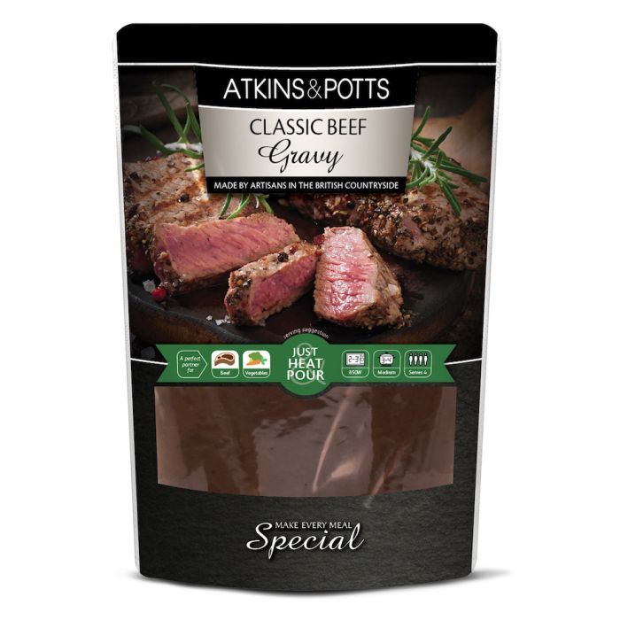 Atkins and Potts Classic Beef Gravy [WHOLE CASE] by Atkins & Potts - The Pop Up Deli