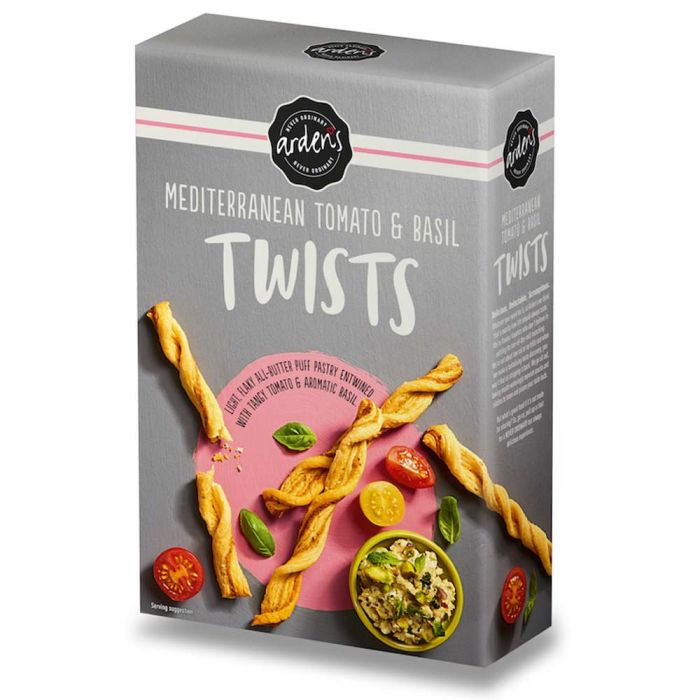Ardens Mediterranean Tomato & Basil Twists [WHOLE CASE] by Arden's - The Pop Up Deli