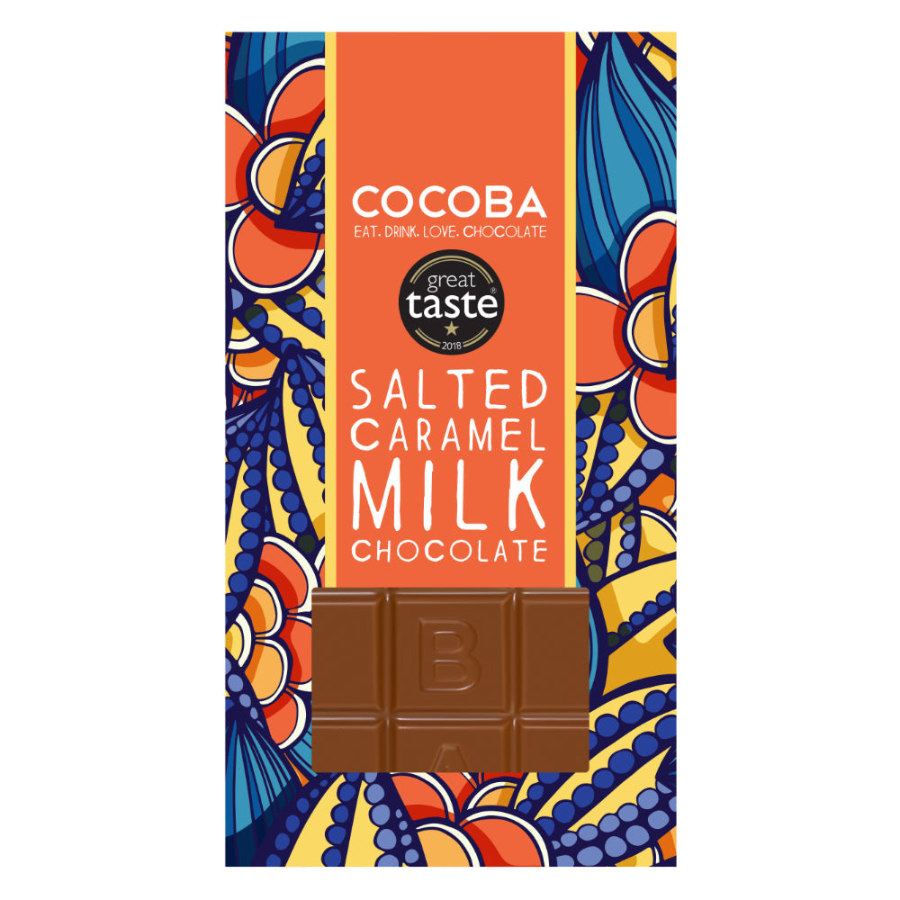 Cocoba Salted Caramel Milk Chocolate Bar (100g)