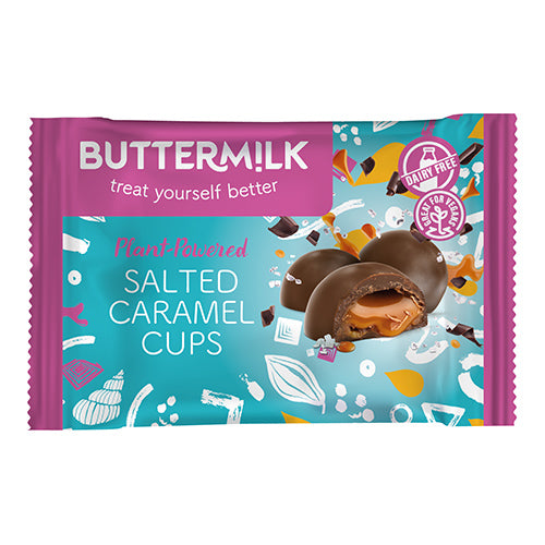Buttermilk Plant Powered Salted Caramel Cups 42g [WHOLE CASE] by Buttermilk - The Pop Up Deli