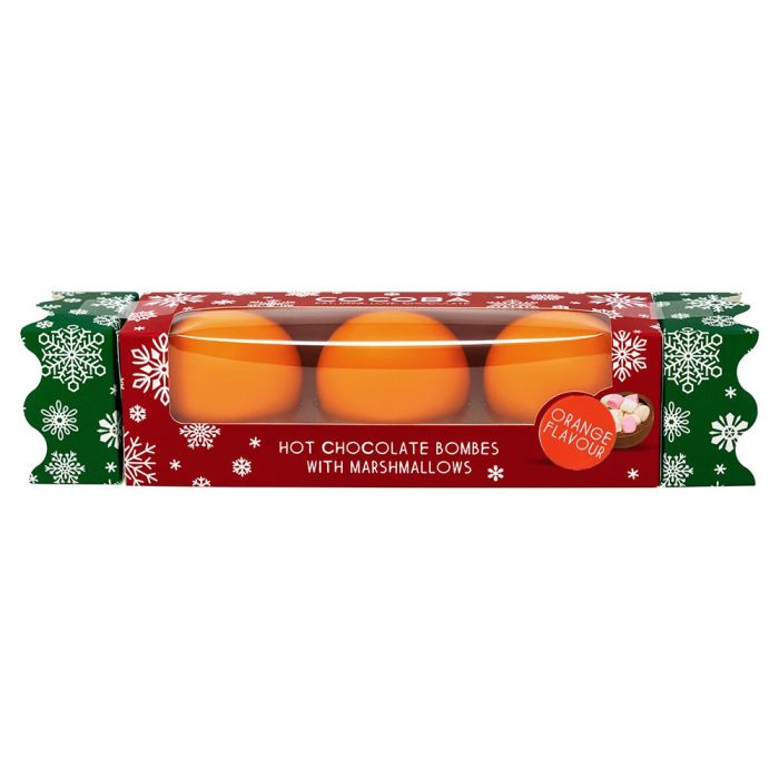 Cocoba Orange Hot Chocolate Bombe Christmas Cracker [WHOLE CASE]