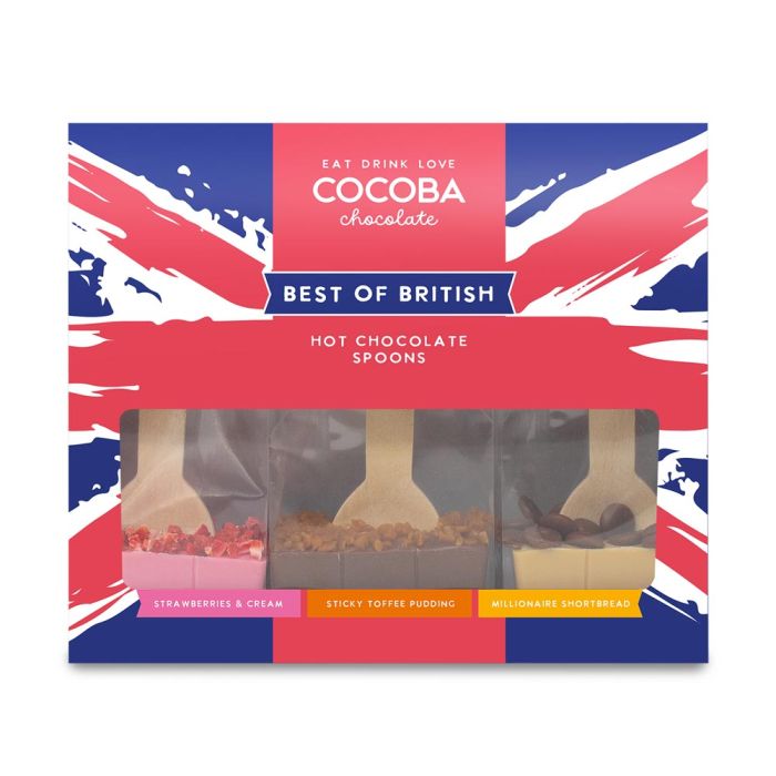 Cocoba Best of British Hot Chocolate Spoon Set [WHOLE CASE]