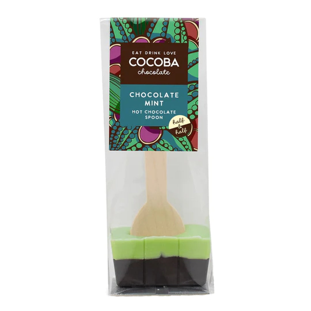 Cocoba Chocolate Mint Half & Half Hot Chocolate Spoon (50g)