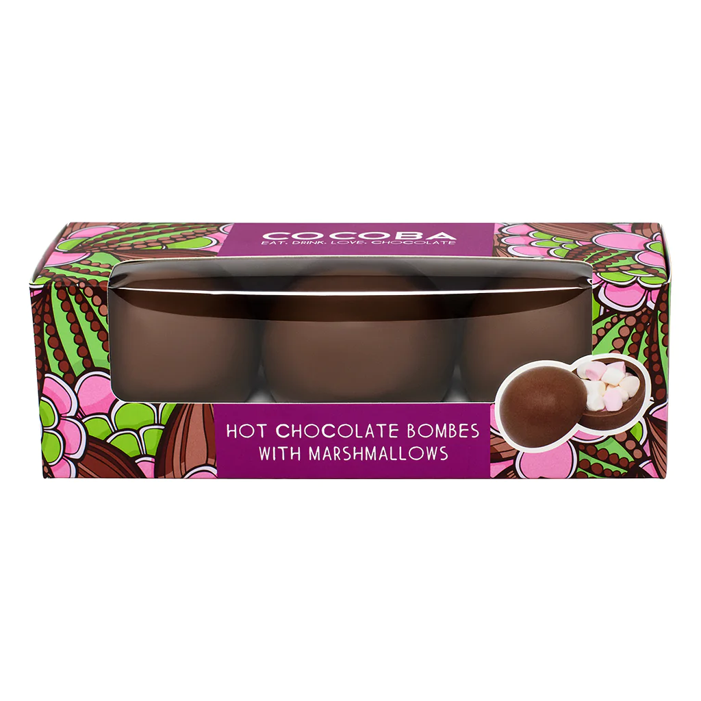 Cocoba Milk Hot Chocolate Bombes (150g)