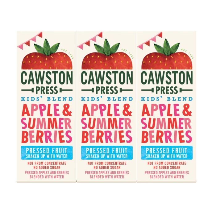 Cawston Press Fruit Water Apple & Summer Berries Multipack (3 x 200ml) [WHOLE CASE]