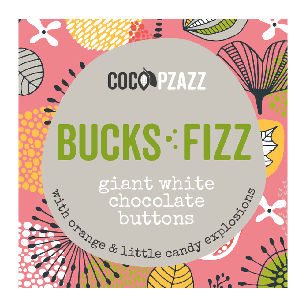 Coco Pzazz Bucks Fizz Giant White Chocolate Buttons (96g)