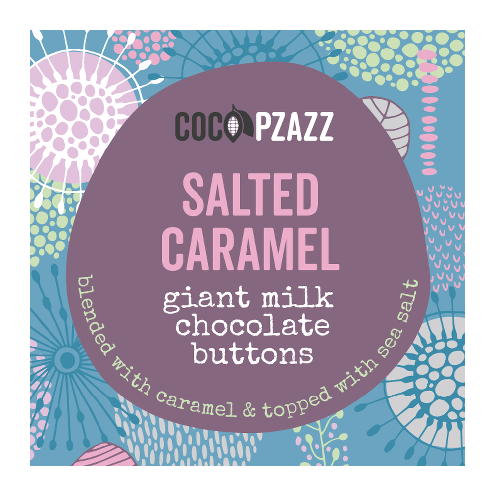 Coco Pzazz Salted Caramel Giant Milk Chocolate Buttons (96g)