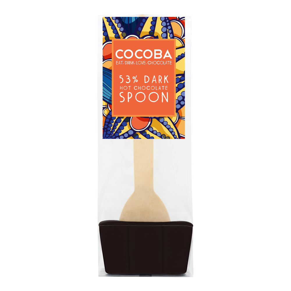 Cocoba 53% Dark Hot Chocolate Spoon (50g) by Cocoba - The Pop Up Deli