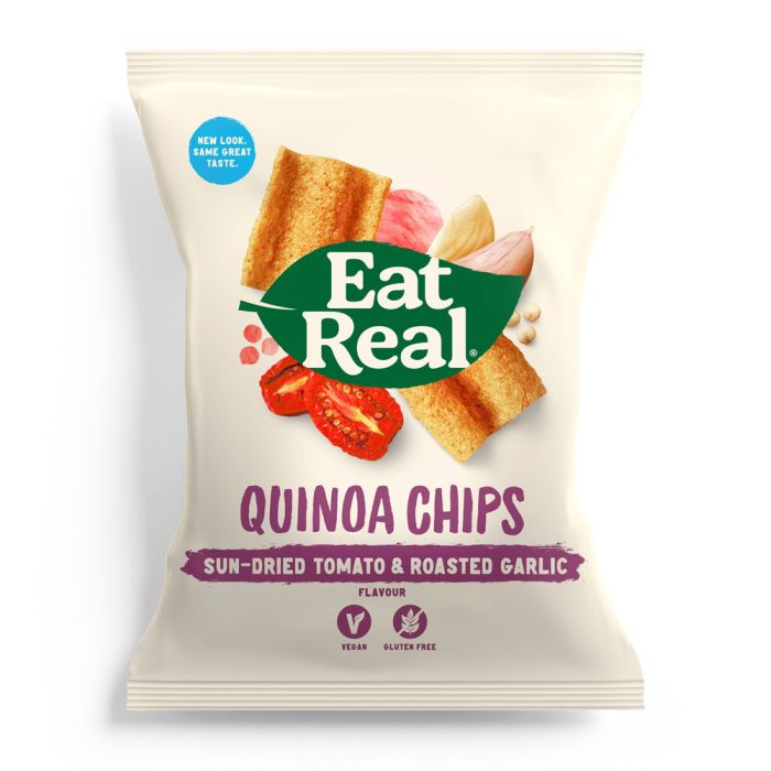 Eat Real Sundried Tomato & Roasted Garlic Quinoa Chips 80g [WHOLE CASE]
