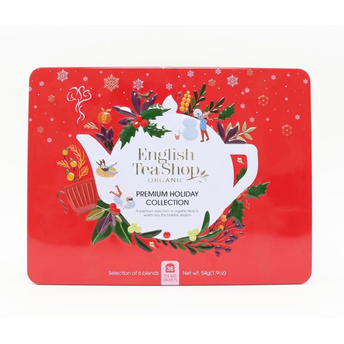 English Tea Shop Organic Premium Holiday Collection - Snowflake Red [WHOLE CASE]